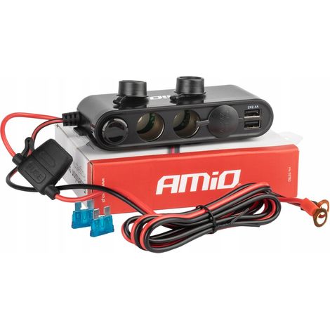 Splitter per accendisigari, splitter, voltmetro, caricatore USB-C (1/5)