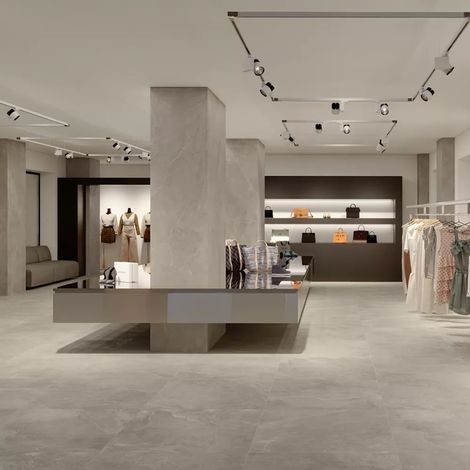 Carrelage Intérieur Effet Pierre AZUMA ROCK 60x120 cm Gris G (1/4)