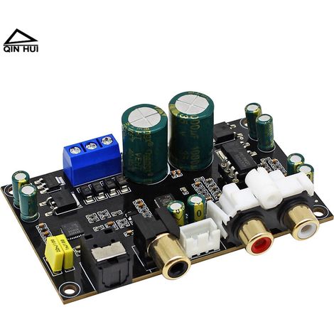 Convertisseur numérique-analogique (DAC) de qualité HiFi avec puce CS8416+CS4398 haute précision et haute fidélité, carte de décodage audio coaxiale et optique.