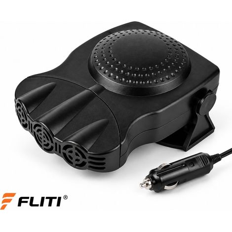 FLITI Chauffage Automobile 150W 24V Dégivreur Pare-Brise Voiture Noir Désembuage Rapide 3 Trous Double Mode (1/5)