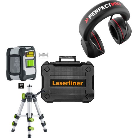 Laserliner Laser ligne croisée CompactCross-Laser Pro avec trépied à manivelle