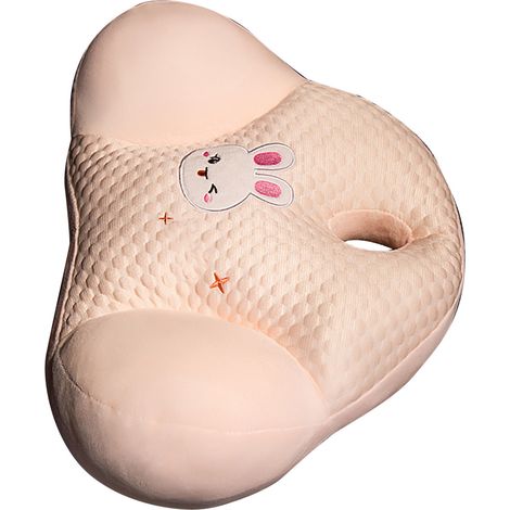 Stuhlrückenkissen, Sommer-Lendenkissen, Cartoon-Taillenkissen für Sofa, Schlafzimmer, Büro, Auto, rosa Hase (1/5)