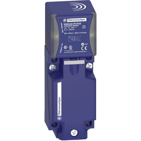 Télémécanique - OsiSense XS8 - détecteur inductif - 40x40 - L117mm - PBT - Sn 40 mm - bornes