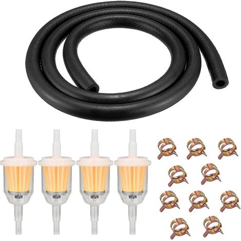 Kit de 15 tuyaux de carburant de 6 mm avec 10 colliers de serrage et filtres à essence. Kit de conduite de carburant pour chauffage diesel (voiture, camion, scooter). (1/5)