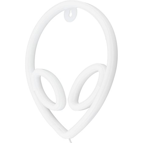 Enseigne lumineuse LED néon en forme d'extraterrestre, bleue, pour chambre d'enfant ou décoration d'anniversaire.