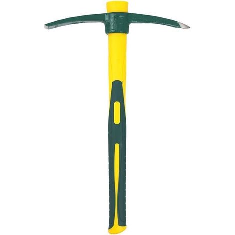 Pioche de jardin - PRATIQUE - Poignée en fibre de verre - Tête en acier forgé - Légère et solide (1/4)
