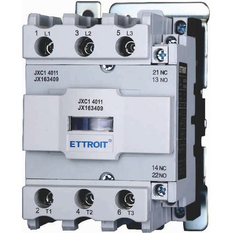 ETTROIT JXC1 AC-Schütz 220 V, 50/60 Hz, Spule 3P, 3 Pole, normalerweise offen, Ie 40 A, Ue 380 V – JX163409 (1/4)