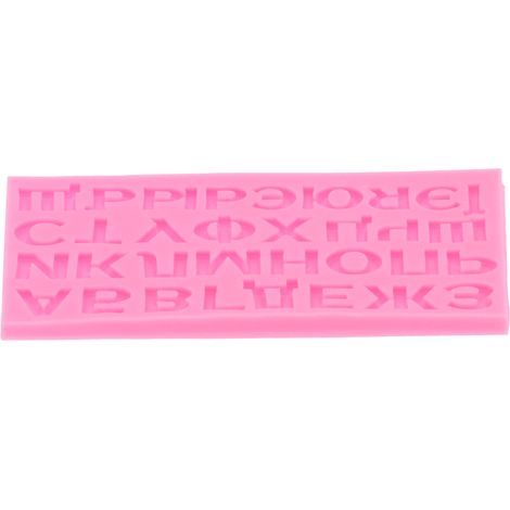 Russische Buchstaben-Form, flüssige Silikon-Kuchen- und Schokoladenform, DIY-Backform für Bäckerei und Zuhause, Rosa (1/5)