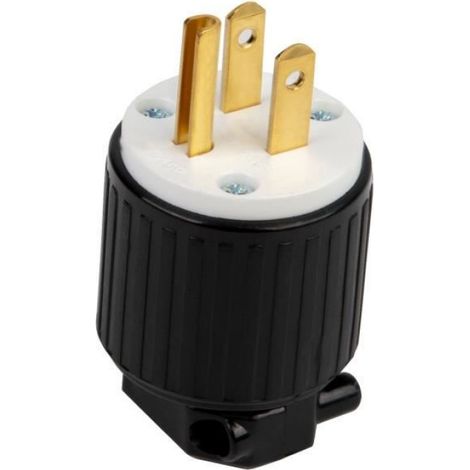 Prise électrique,Prise mâle Nema 5-15p à 3 broches, prise de câblage automatique, Anti-perte, Standard américain - Black-NEMA 5-15P (1/4)