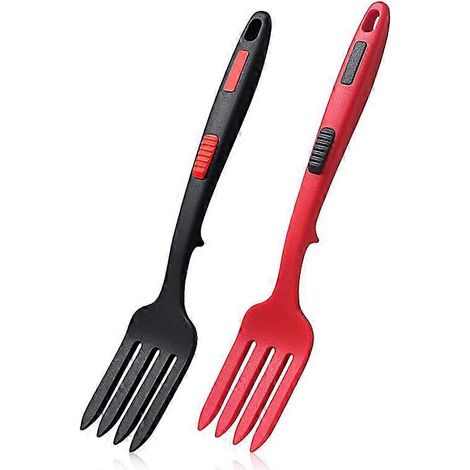 Hitzebeständige, flexible Silikongabel, sicheres Küchenutensil zum Mischen, flexibles Gebäckwerkzeug, weiches Küchenbesteck, multifunktionales Modell. (1/5)
