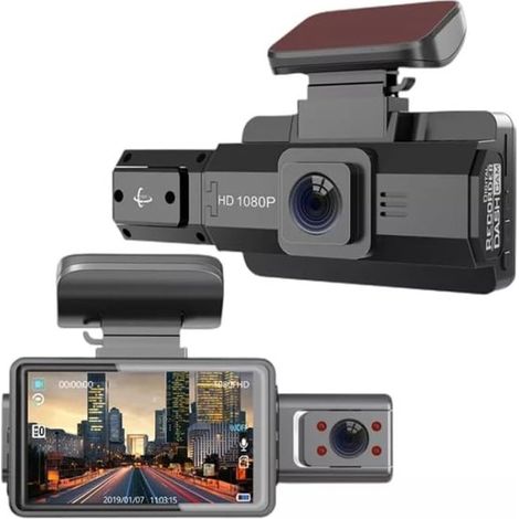 F9 - Doppia telecamera anteriore e interna per auto, visione notturna a infrarossi HD, registratore di guida per auto (1/4)