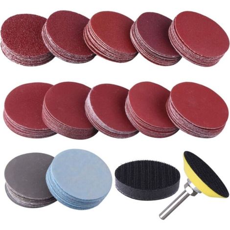 120 disques abrasifs 50mm - Grain 60-3000 - Pour meulage, fraisage, gravure - Gamme complète (1/5)