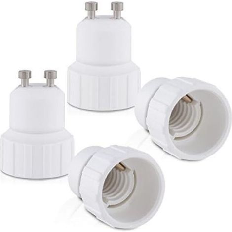 CSPARKV 4x2.8cm 4pc adaptateur de douille - Convertisseur douilles GU10 vers E14 - Adaptateur de support de lampe culot baïonnette pour ampoule LED halogène (1/5)