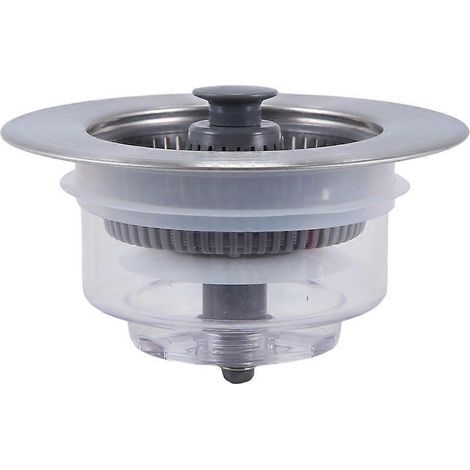 Geruchsfilter für Spülbecken, Edelstahl-Spülbecken-Ablaufsieb mit Bounce Core