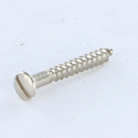 Vis bois Tête fraisée bombée TFB Fendue 2.5X20 Acier nickelé microvis-1 pièce (1/2)