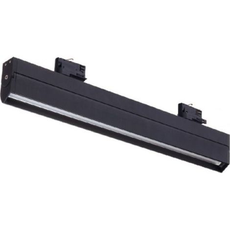 Spot LED sur Rail Linéaire Triphasé 60cm 30W Noir Garantie 5 ans - Blanc Neutre 4000K - 5500K - SILAMP (1/5)