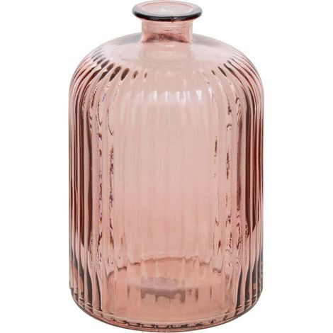 Vase Design en Verre "Luz" 23cm Rose