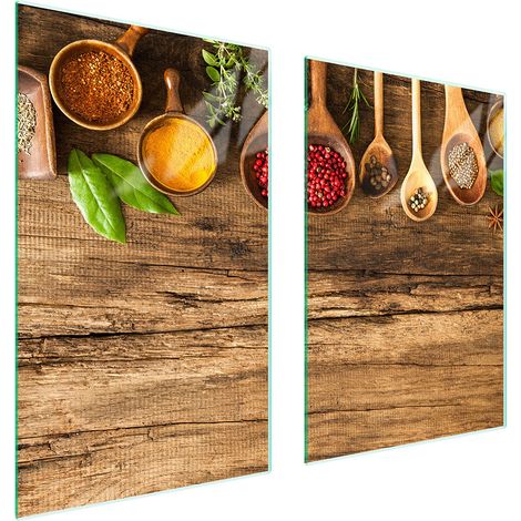 PLACA PROTECTORA DE VIDRIO PARA COCINA 65x52 ESPECIAS (1/5)