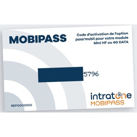 Carte MOBIPASS pour bloc de communication data INTRATONE INT25-0037
