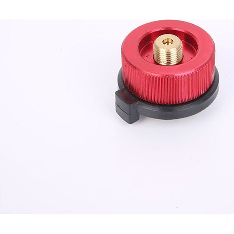 1 pièce Adaptateur de réchaud de camping Adaptateur de propane Vanne Lindal Adaptateur de réservoir de butane Cylindre Convertisseur de réservoir de gaz, Rouge (1/4)