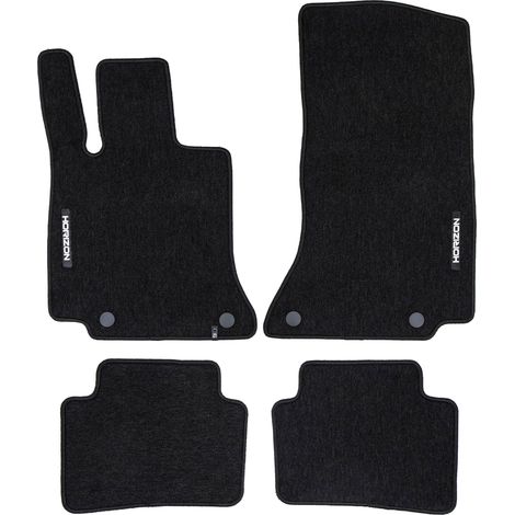 Tapis de sol pour Mercedes-Benz Classe C W206 2021-2025 Velours Noir 4Pcs