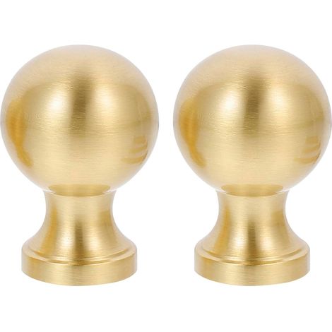 Poignée Ronde Seul Trou en Laiton Doré, Lot de 2 Boutons de Tiroir Élégants et Faciles à Installer pour Meuble Cuisine Moderne (1/5)