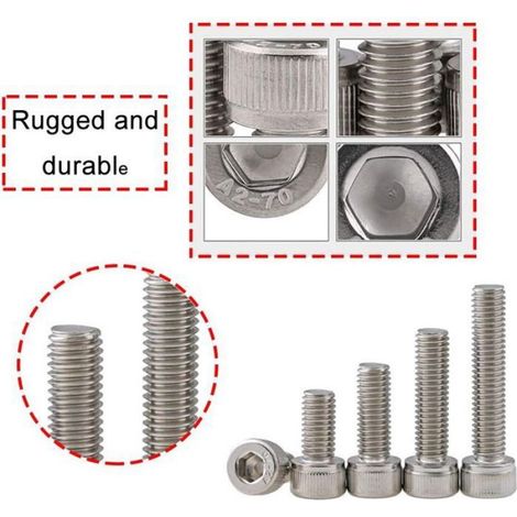 M6 Vis à Tête Cylindrique à Six Pans Creux en Acier Inoxydable 304 Pièces Mécaniques à Tête Cylindrique à Six Pans Creux (1/5)