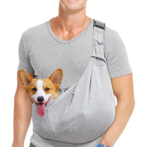 Sac de transport pour chien et chat - Bandoulière réglable, sac de voyage confortable et respirant, idéal pour animaux jusqu'à 7,5kg