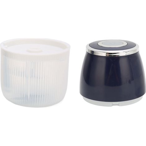 Mini hachoir électrique 3 lames pour ail et viande, mixeur multifonction pour purée bébé et assaisonnement, batterie intégrée, argent bleu foncé (1/5)