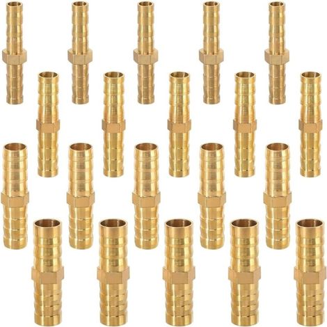Lot de 20 raccords de tuyau en laiton pour durite essence – Tailles 6mm/8mm/10mm/12mm – Étanchéité renforcée – Installation facile (1/5)