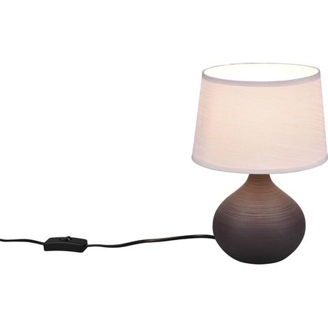 Lampada tavolo da Interno E14 in Ceramica Marrone (1/2)