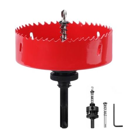 Scie-cloche en acier rapide HSS, bimétallique, pour planches de bois, plastique et métaux fins - 152 mm (1/5)