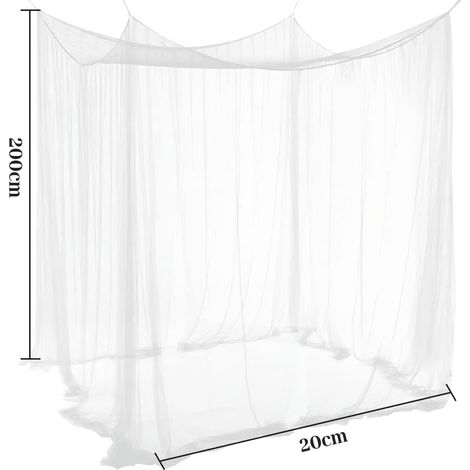 Moustiquaire Extérieur Moustiquaire XXL Jardin, Moustiquaire de Lit Double, Carrée Moustiquaire Intérieur Mobile pour Balcons, Pergolas, Piscines, Patios, Jardins et Camping-220200200cm MNS (1/4)