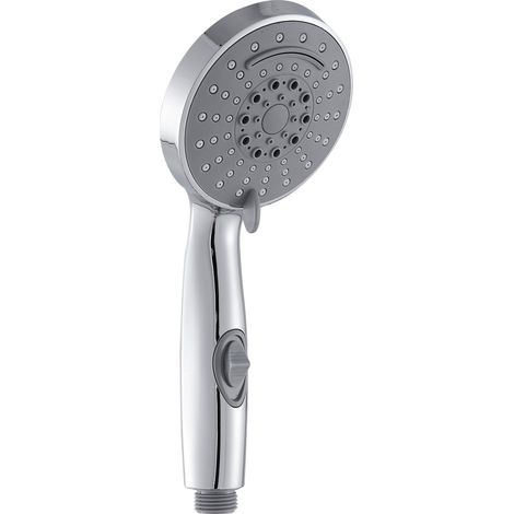 Douchette CINDY chromée 4 jets avec bouton Stop Jet et fonction anticalcaire, Wirquin 60724887, Chromé (1/5)