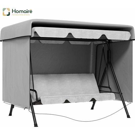 HOMAIRE Abdeckplane Wasserdicht UV-Schutz für Gartenmöbel Rechteckig PE Grau