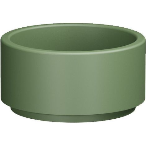 Vasque à poser en céramique OKE, dia. 30cm, vert mat (1/4)