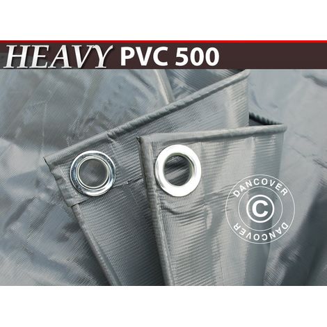 Tarpaulin 5x7 m, PVC 500 g/m², Grey - Dancover (1/2)