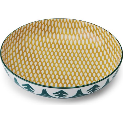 Mikasa - Cuenco (21 cm), diseño de hojas verdes