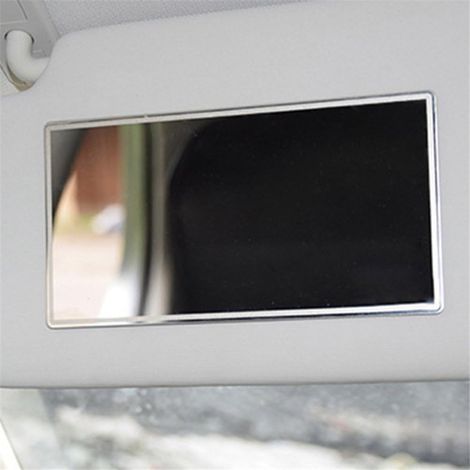 Kosmetikspiegel fürs Auto, dekorativer Sonnenblendenspiegel aus Edelstahl, selbstklebender Kosmetikspiegel für den Autoinnenraum (1/5)