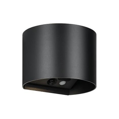 Applique extérieure LED 1 W avec détecteur de mouvement éclairage haut/bas demi-ronde noire GENIE RL (1/3)