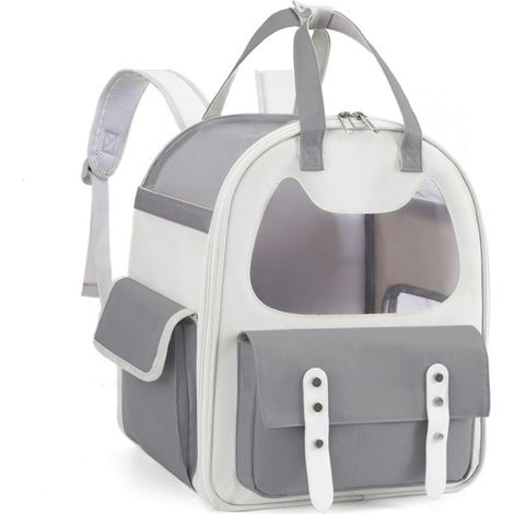Sac à dos pour animaux de compagnie, respirant, grande capacité, étanche, sac de transport de voyage pour chat avec poignée pour Camping jaune (1/5)