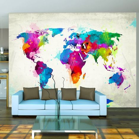 Papier peint la carte du bonheur - 400 x 309 cm (1/4)