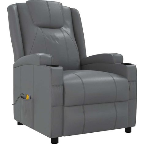 Massagesessel Anthrazit Kunstleder vidaXL (1/5)