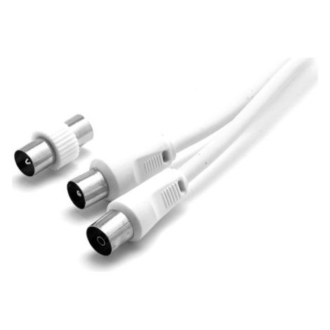CAVO ANTENNA CON SPINA E PRESA 75 OHM IEC 300CM BI