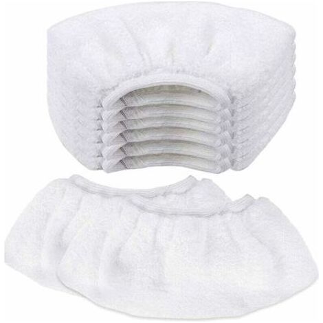 8 PCS Nettoyage à la Vapeur en Microfibre Lingette Balai Vapeur karcher Bonnette Microfibre Chiffon pour Buse à Main Universel Serpillière Remplacement pour Nettoyeur Vapeur SC2 SC3 SC4 SC5 (1/4)