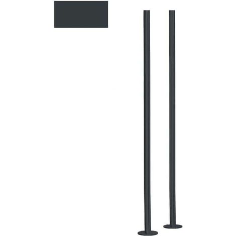 Heibi Briefkastenständer 130 cm aus Stahl grau RAL 7016 zum Andübeln