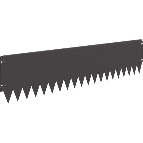 vidaXL Lawn Edging 10 pcs 103 x 25 cm Steel Black