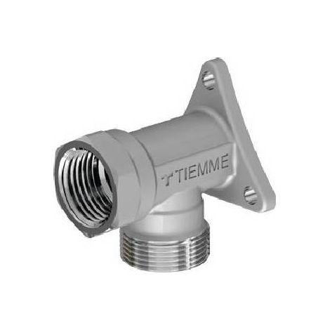 RACCORDO CURVO FEMMINA CROMATO CON FLANGIA Misura: 1/2 - 24X19 fil (D.16)