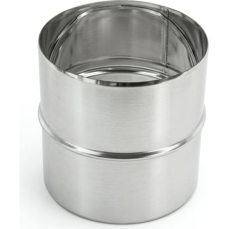 MAKA Modulo Telescopico Regolabile 310-410 mm per Canna Fumaria, Tubo Estensibile in Acciaio Inox con Guarnizione, per Stufa a Legna Pellet e Caldaia AISI 316 Ø 100 mm (1/5)
