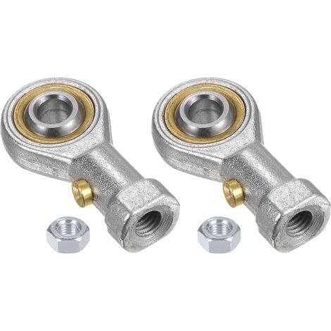 2Pcs PHS6 6mm Alésage Embout à Rotule Filetage Femelle M6x1.0, Embout à Rotule Autolubrifiant avec Écrou de Blocage (1/4)